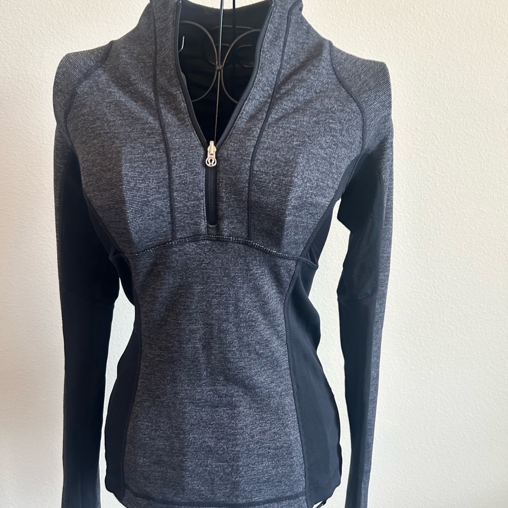 lululemon athletica Gray and Black Women's Reversible half zip